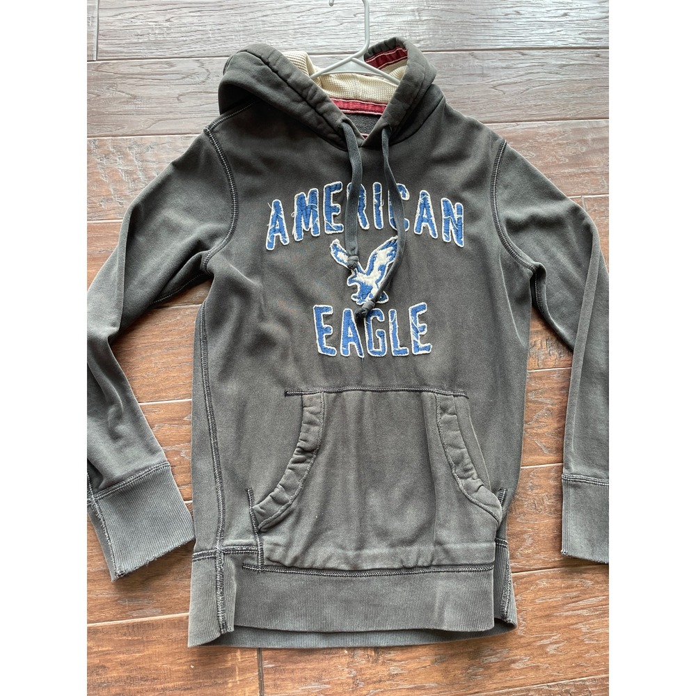 Vintage American Eagle Outfitters Distressed Eagle Logo Hoodie XS